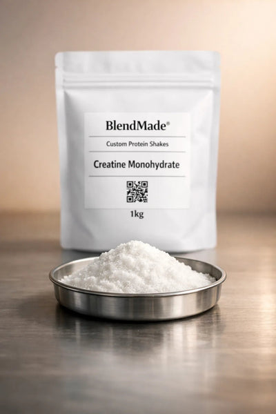 Creatine Monohydrate — micronised white powder, strength booster for BlendMade shakes