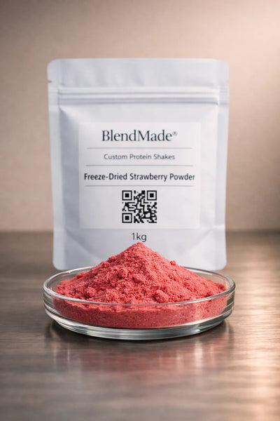 Freeze-Dried Strawberry Powder — pink berry powder for BlendMade natural flavour shakes