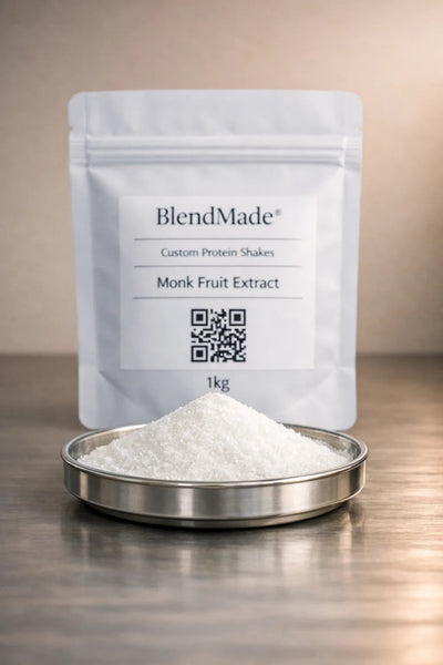 Monk Fruit Extract — white natural sweetener powder for BlendMade zero‑sugar shakes