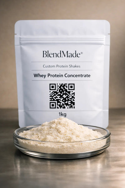 Whey Concentrate — creamy protein powder used for BlendMade personalised shakes