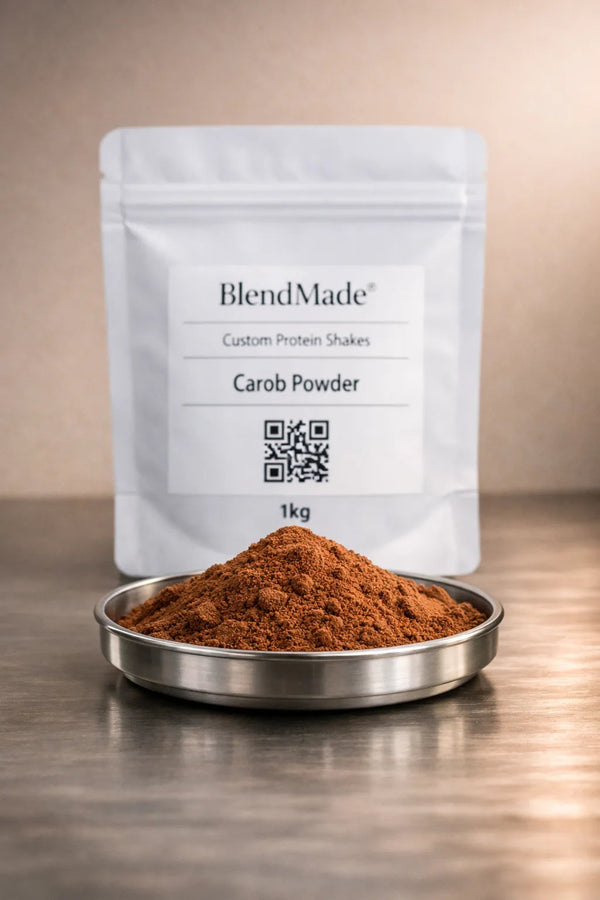 Carob Powder — brown caffeine‑free chocolate alternative for BlendMade shakes