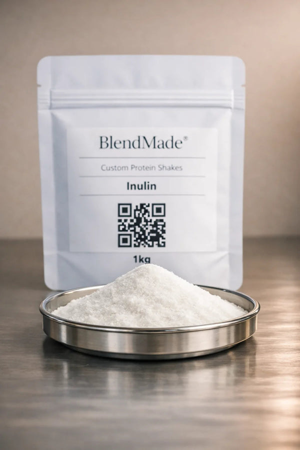 Inulin Fibre — fine white prebiotic fibre powder for BlendMade gut‑support shakes