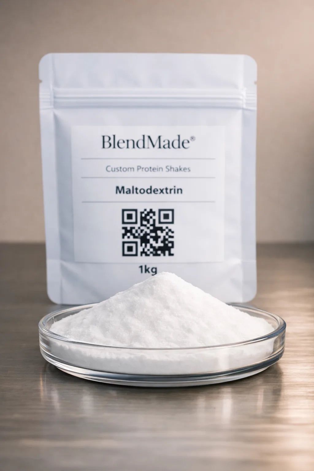 Maltodextrin — white carbohydrate powder for energy‑boosting BlendMade shakes