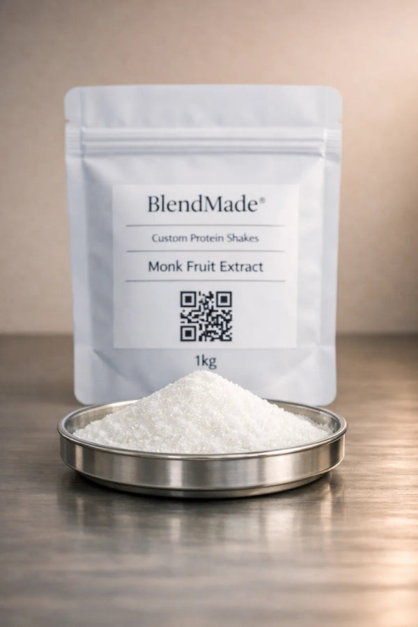 Monk Fruit Extract — white natural sweetener powder for BlendMade zero‑sugar shakes