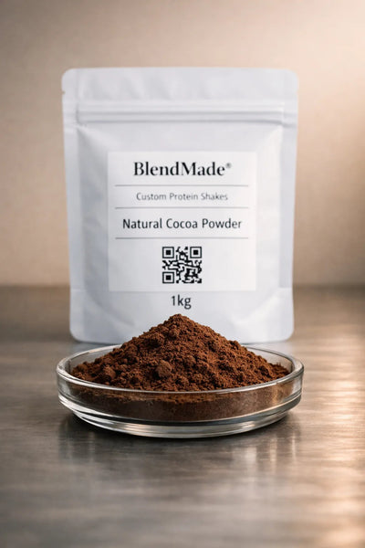 Cocoa Powder — dark brown chocolate flavouring powder for BlendMade shakes