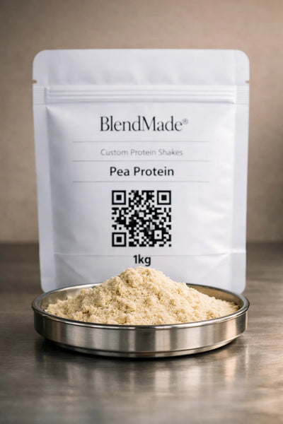 Pea Protein — plant‑based beige powder, vegan protein source for BlendMade shakes