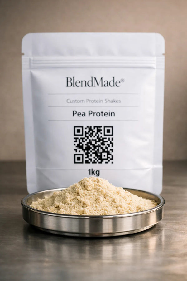 Pea Protein — plant‑based beige powder, vegan protein source for BlendMade shakes