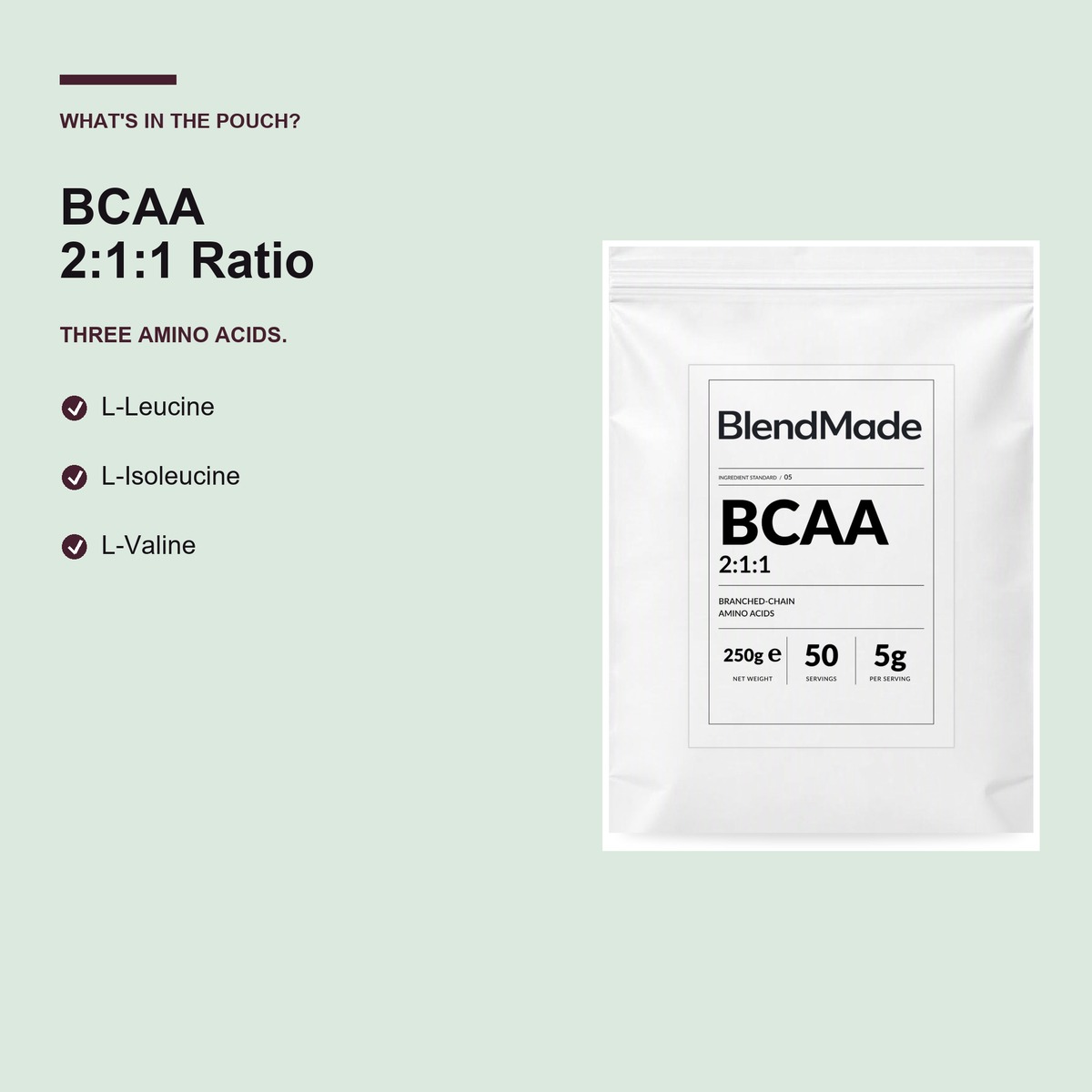 BCAA 250g | 03 | What's in the pouch
