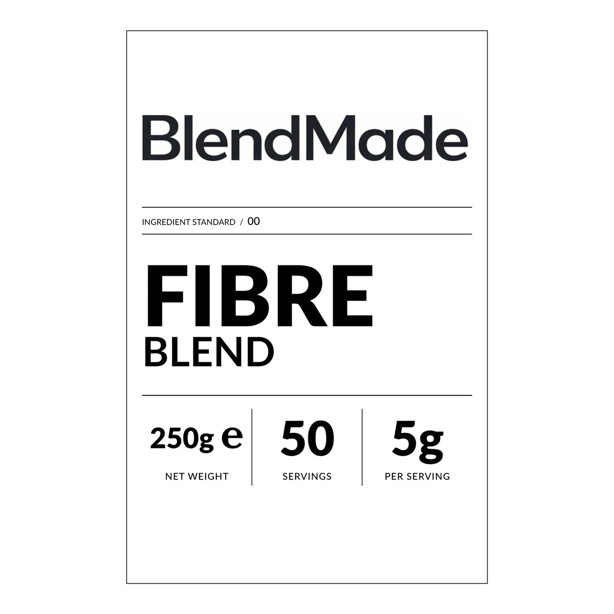 Fibre Blend 250g | 02 | Front label close-up