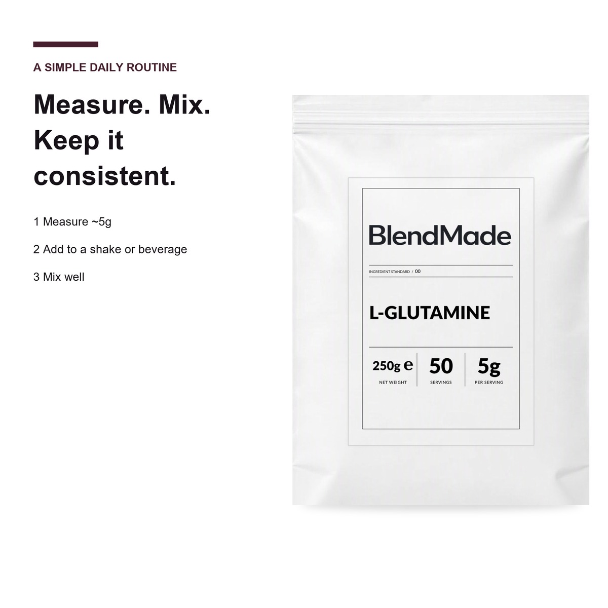 L-Glutamine 250g | 05 | How to use