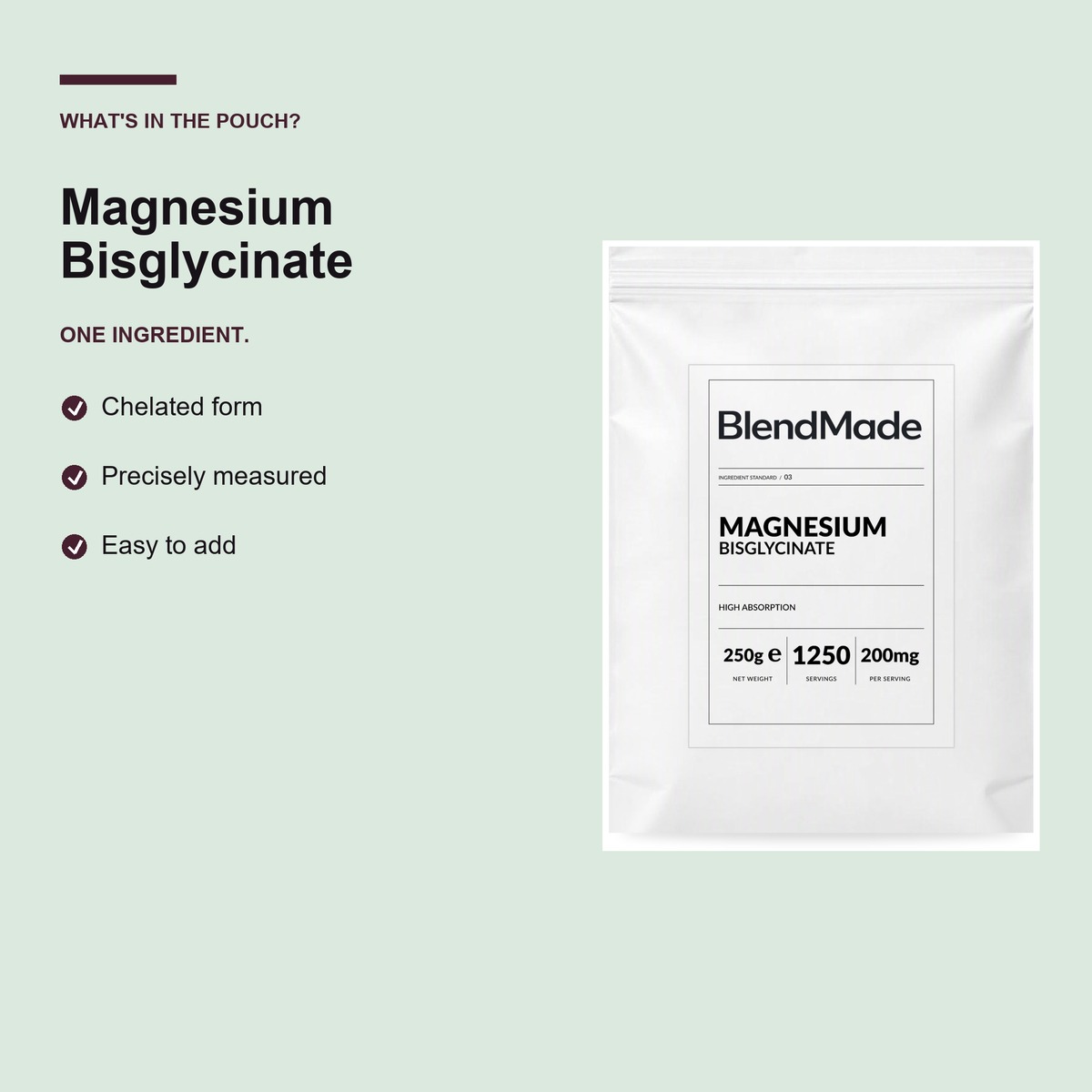 Magnesium 250g | 03 | What's in the pouch