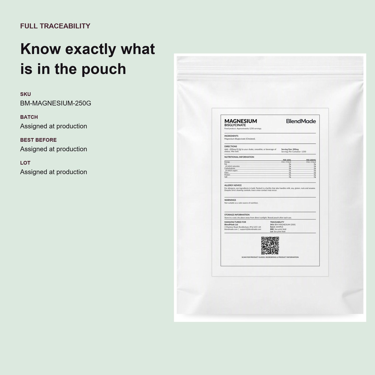 Magnesium 250g | 06 | Transparency and traceability