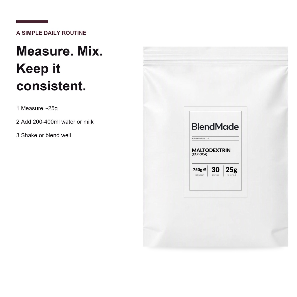 Maltodextrin (Tapioca) 750g | 05 | How to use