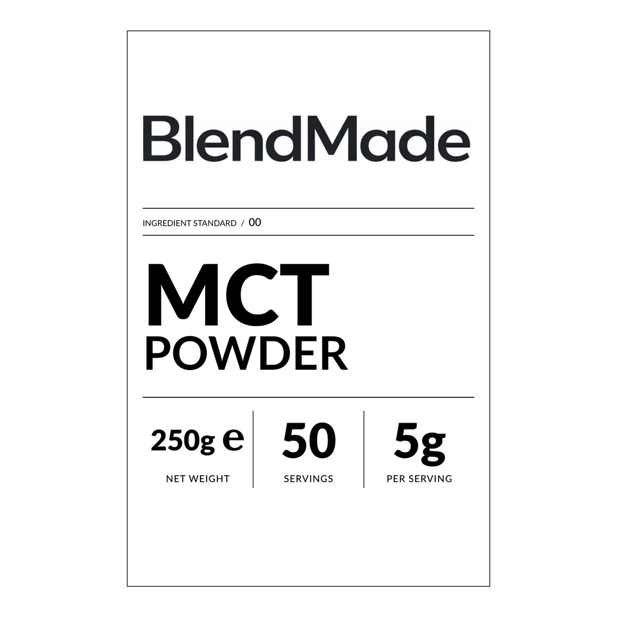 MCT Powder 250g | 02 | Front label close-up