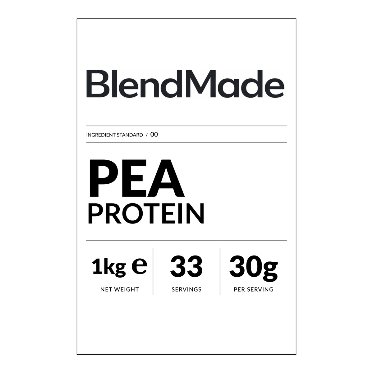 Pea Protein 1Kg | 02 | Front label close-up
