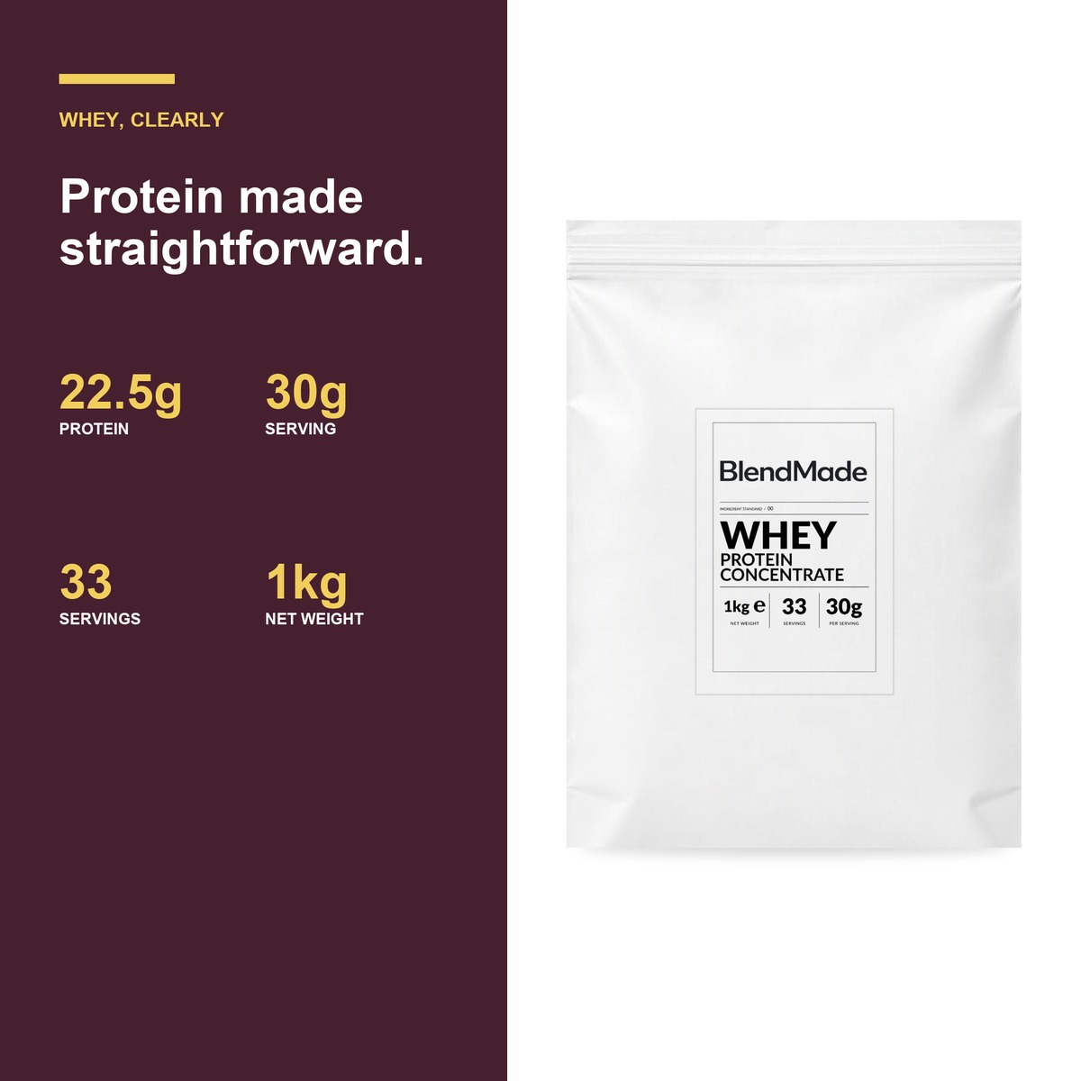 Whey Protein Concentrate 1Kg | 04 | Benefits and product facts